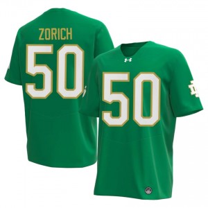 Chris Zorich #50 Officially Licensed 2026 UND Men Green Football High School Jersey Ay05VP69