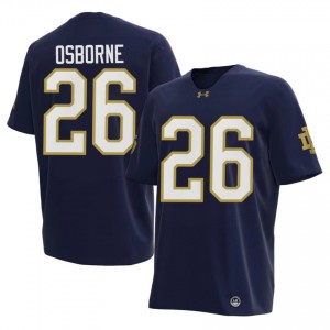 Fighting Irish #26 Javian Osborne Navy Men Player Football 2026 Authentic Design Jersey D1371D66