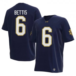 Fighting Irish #6 Jerome Bettis Navy Men NCAA Football 2026 Authentic Design Jersey 5241a579