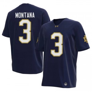 Fighting Irish #3 Joe Montana Navy Men Player Football 2026 Authentic Design Jersey gU2Gv577