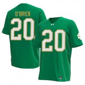 Joey O'Brien #20 Officially Licensed 2026 UND Men Green Football Player Jersey 867d1L85