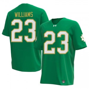 Premium Green UND Fighting Irish NCAA #23 Kyren Williams Men 2026 Football Embroidery Jersey 6w671w32