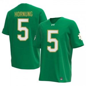 Paul Hornung #5 Officially Licensed 2026 UND Men Green Football NCAA Jersey 76xf8D10