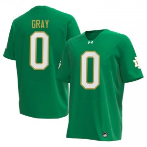 Tionne Gray #0 Officially Licensed 2026 UND Men Green Football NCAA Jersey AnH32g40