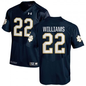 #22 Aneyas Williams Notre Dame Game-Day Style Navy Men NCAA Football Jersey 6N0SfM64