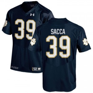 #39 Anthony Sacca Notre Dame Game-Day Style Navy Men High School Football Jersey 880a5087