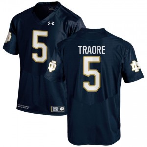 Navy #5 Boubacar Traore Men Durable Irish University Football Stitching Jersey 52M0ys50