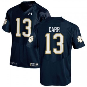 #13 CJ Carr Notre Dame Game-Day Style Navy Men NCAA Football Jersey 31WP6j29