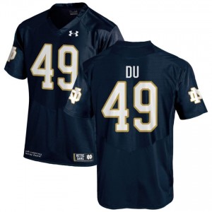 Navy #49 Charles Du Men Durable Irish High School Football Stitching Jersey NqR07333