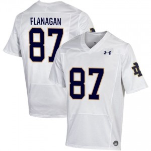 Notre Dame Fighting Irish #87 Cooper Flanagan White Men College Football Authentic Design Jersey k7I2nm75