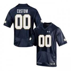 #00 Custom Notre Dame Game-Day Style Navy Men High School Football Jersey 5eps3r68
