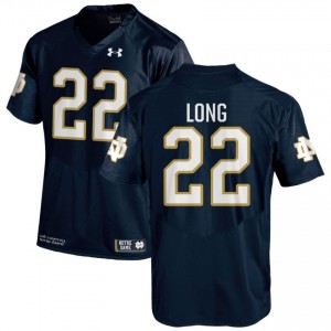 Navy #22 Ethan Long Men Durable Irish College Football Stitching Jersey 24rT5X19