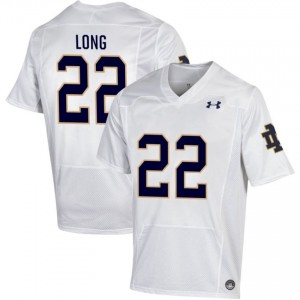 Men #22 Ethan Long White University Fighting Irish Classic Fit Football Jersey 8LPE5a32
