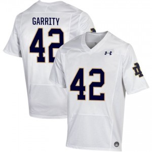 Notre Dame Fighting Irish #42 Henry Garrity White Men NCAA Football Authentic Design Jersey 3510r696