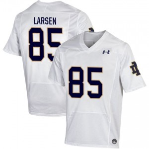 Men #85 Jack Larsen White University Fighting Irish Classic Fit Football Jersey 37O5vo19