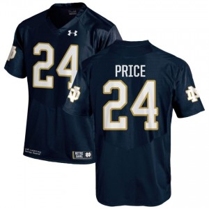 #24 Jadarian Price Notre Dame Game-Day Style Navy Men College Football Jersey jUc8Hr10