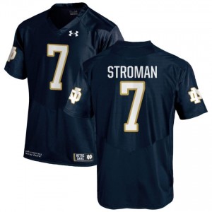 #7 Jalen Stroman Notre Dame Game-Day Style Navy Men University Football Jersey m5UsdN70