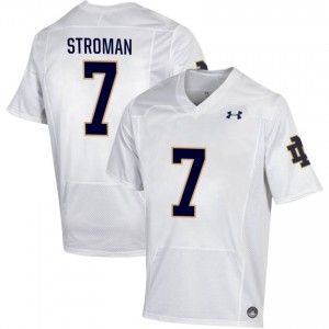 Notre Dame Fighting Irish #7 Jalen Stroman White Men High School Football Authentic Design Jersey 7Ch4m031