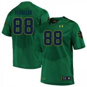 James Flanigan #88 Officially Licensed UND Fighting Irish Men Green Football College Jersey XqM80044