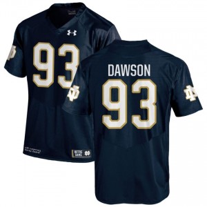 Navy #93 Jared Dawson Men Durable Irish Player Football Stitching Jersey q2CaoR69