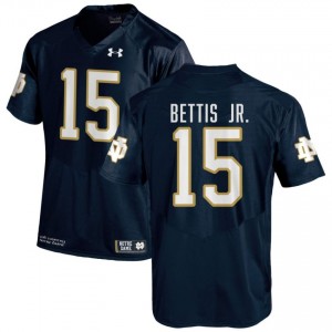 #15 Jerome Bettis Jr. Notre Dame Game-Day Style Navy Men Player Football Jersey 04BHfc61
