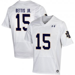 Notre Dame Fighting Irish #15 Jerome Bettis Jr. White Men NCAA Football Authentic Design Jersey 63Q6ou71