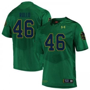 Jerry Rullo #46 Officially Licensed UND Fighting Irish Men Green Football NCAA Jersey 4d6I5J99