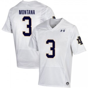 Fighting Irish #3 Joe Montana White Men College Football Authentic Design Jersey q0oc3p19