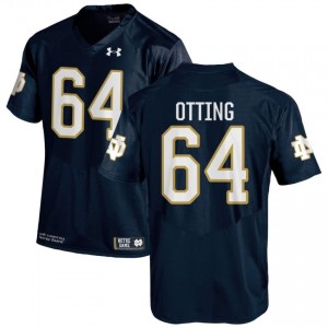 Navy #64 Joe Otting Men Durable Irish Player Football Stitching Jersey 5uQ0u381