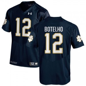 #12 Jordan Botelho Notre Dame Game-Day Style Navy Men High School Football Jersey uP50In24
