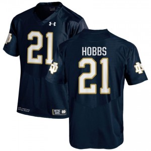 Navy #21 Karson Hobbs Men Durable Irish College Football Stitching Jersey 23Cr8n70
