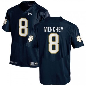 #8 Kenny Minchey Notre Dame Game-Day Style Navy Men Player Football Jersey 5kcHM470