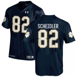 Navy #82 Leo Scheidler Men Durable Irish College Football Stitching Jersey iXr72685