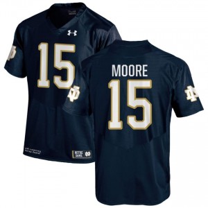 #15 Leonard Moore Notre Dame Game-Day Style Navy Men High School Football Jersey 8o620b13