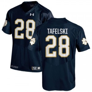 Navy #28 Luke Talich Men Durable Irish Player Football Stitching Jersey 66Yr1B80