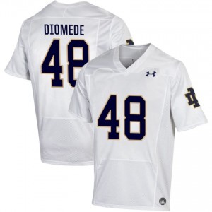 Men #48 Marcello Diomede White Player Fighting Irish Classic Fit Football Jersey 37fs0142