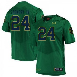 Premium Green UND NCAA #24 Mark Zackery IV Men Football Embroidery Jersey 26A6pe78