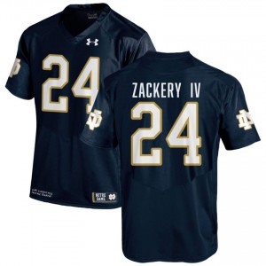 #24 Mark Zackery IV Notre Dame Game-Day Style Navy Men College Football Jersey 70T42428