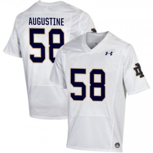 Notre Dame Fighting Irish #58 Matty Augustine White Men University Football Authentic Design Jersey q6l7xQ99