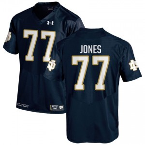 #77 Peter Jones Notre Dame Game-Day Style Navy Men High School Football Jersey hnj6K662