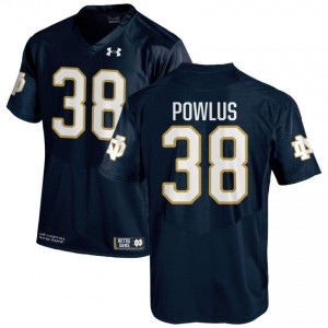 Navy #38 Tommy Powlus Men Durable Irish University Football Stitching Jersey Gh6gY865