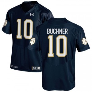 Navy #10 Tyler Buchner Men Durable Irish College Football Stitching Jersey 34128R14