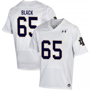 Men #65 Will Black White Player Fighting Irish Classic Fit Football Jersey 3wWrw656