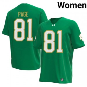 Premium Green UND Fighting Irish University #81 Alan Page Women 2026 Football Embroidery Jersey 04CR4B64