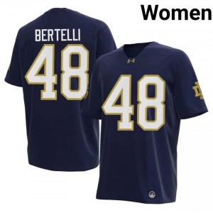 Fighting Irish #48 Angelo Bertelli Navy Women NCAA Football 2026 Authentic Design Jersey 803l6511