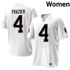 #4 Bubba Frazier Irish 2026 Game-Day Style White Women University Football Jersey 255w4537