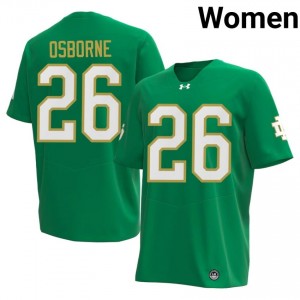 Javian Osborne #26 Officially Licensed 2026 UND Women Green Football Player Jersey 73DQ0u92