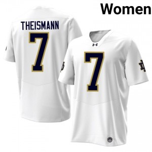 White #7 Joe Theismann Women Durable Notre Dame University 2026 Football Stitching Jersey jx10KJ85