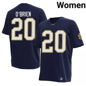 Fighting Irish #20 Joey O'Brien Navy Women High School Football 2026 Authentic Design Jersey fCS50s36