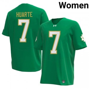 John Huarte #7 Officially Licensed 2026 UND Women Green Football High School Jersey p3835734